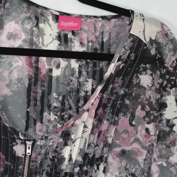 Floral Light Airy Blouse SZ 14 /together - Picture 3 of 5